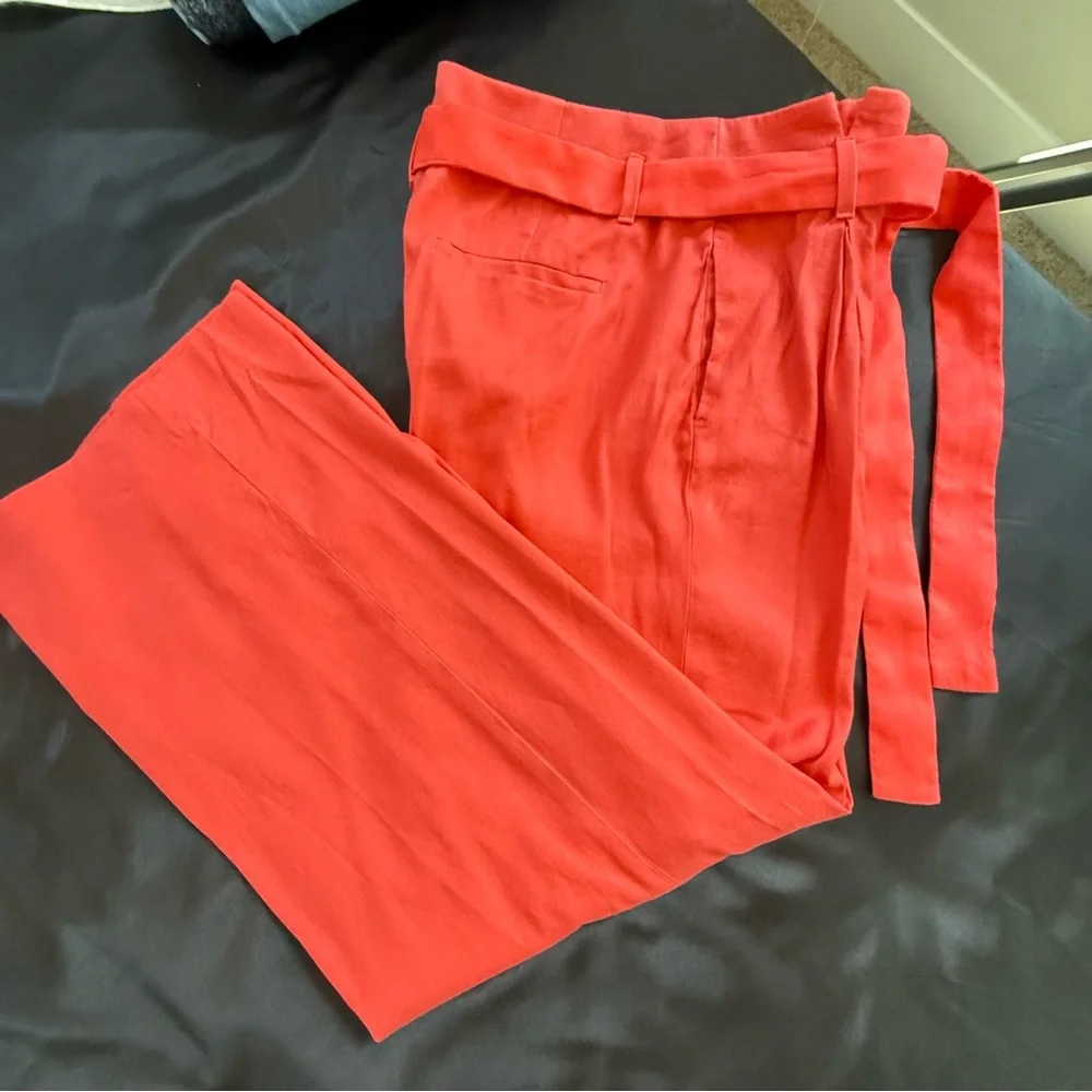 Banana‎ Republic High-Rise Wide-Leg Linen-Cotton Pant Size 12
